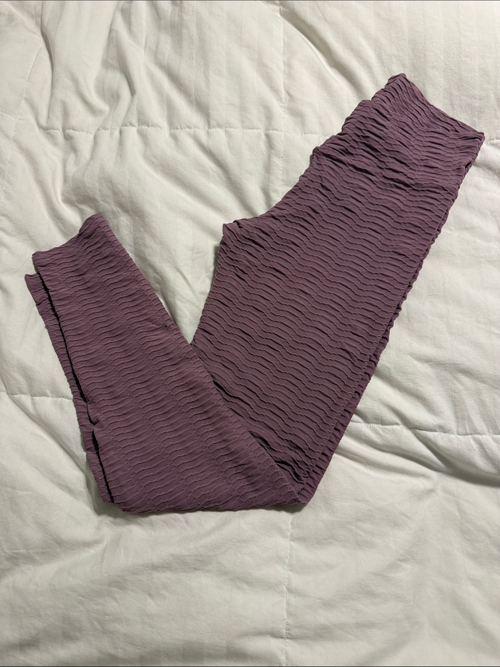 Booty by Brabants  - Plum Textured Stretch Leggings - One Size Fits All